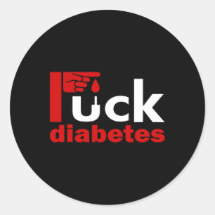 Fck Diabetes Awareness Runder Aufkleber