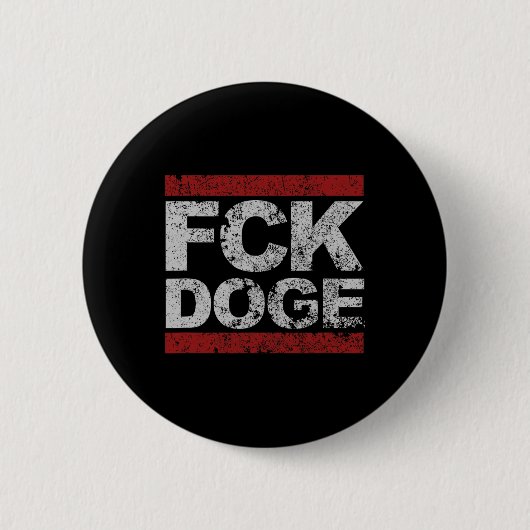 Fck Doge beschädigt Button (Vorderseite)