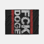 Fck Doge beschädigt Fleecedecke (Vorderseite (Horizontal))