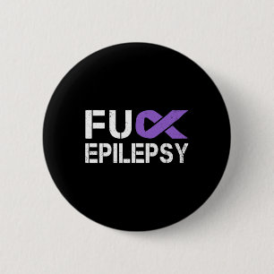Fck Epilepsy Awareness Month Lila Ribbon Krieger Button
