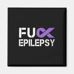 Fck Epilepsy Awareness Month Lila Ribbon Krieger Magnet