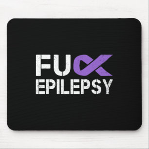 Fck Epilepsy Awareness Month Lila Ribbon Krieger Mousepad