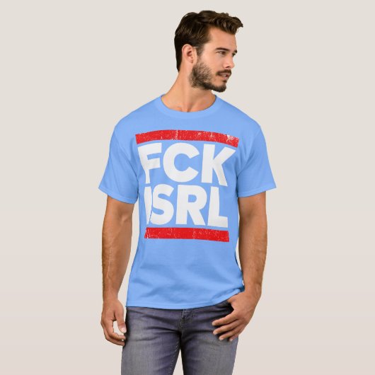 FCK ISRL Bold Protest Resistance Typografy T-Shirt (Vorne ganz)