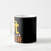 Fck it Let's Drink Bier - Funny Rude Drinking Kaffeetasse (Vorderseite Links)