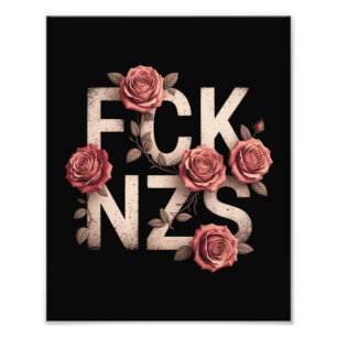 FCK NZS Blume Gegen Rechts Keine Nazis Lgbtq+  Fotodruck