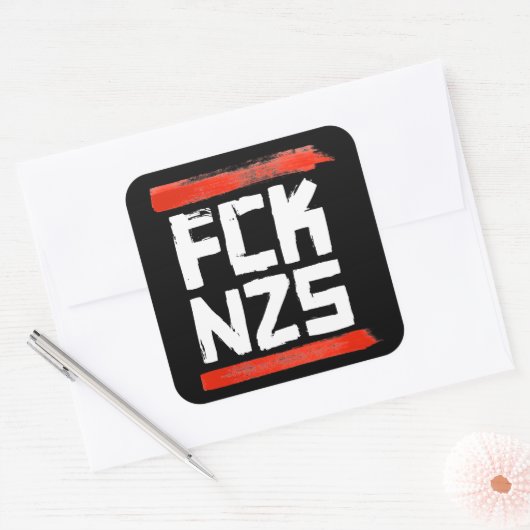 FCK NZS QUADRATISCHER AUFKLEBER (Umschlag)