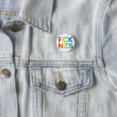 FCK NZS Regenbogen auf weiß Button (Beispiel)