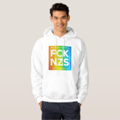 FCK NZS Regenbogen Cutout Hoodie (Vorne ganz)