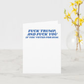 Fck Trump Karte (Gelbe Blume)