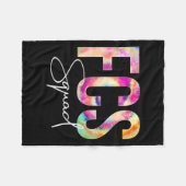 Fcs Squad Tie Dye Back To School Women Appreciatio Fleecedecke (Vorderseite (Horizontal))