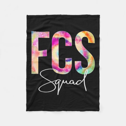 Fcs Squad Tie Dye Back To School Women Appreciatio Fleecedecke (Vorderseite)