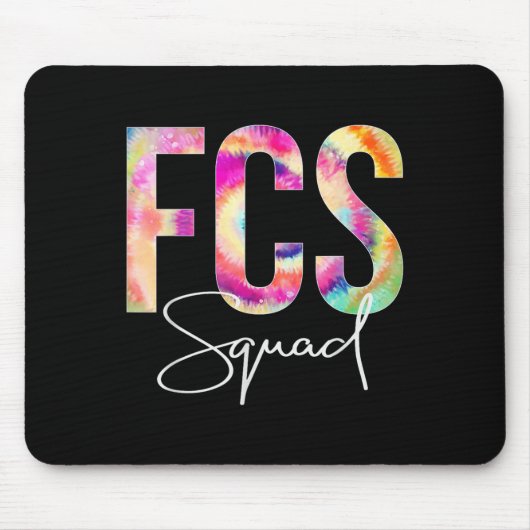 Fcs Squad Tie Dye Back To School Women Appreciatio Mousepad (Vorne)