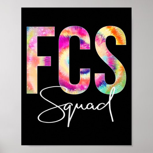 Fcs Squad Tie Dye Back To School Women Appreciatio Poster (Vorne)