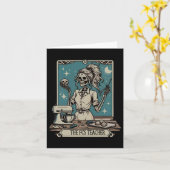 Fcs Teacher Skeleton Halloween Familie und Verbrau Karte (Gelbe Blume)