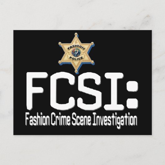 FCSI: Untersuchung der Mode Crime Scene Postkarte (Vorderseite)