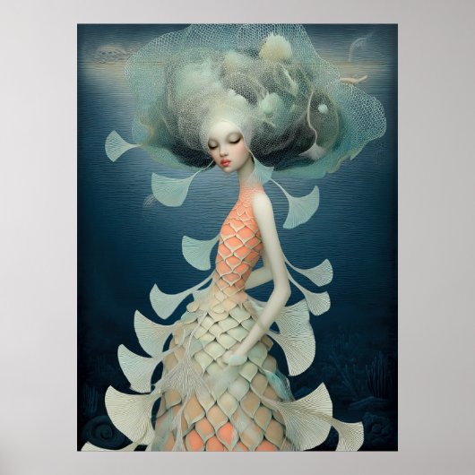 *~* FD2 12 Wassergöttin Fantasy Meer Nixe Poster (Vorne)