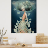*~* FD2 12 Water Goddess Fantasy Sea Mermaid Poster (Küche)
