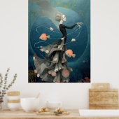 *~* FD2 15 Wassergöttin Fantasy Meerjungfrau  Poster (Küche)