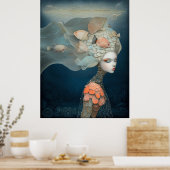 *~* FD2 23 Wassergöttin Fantasy Meerjungfrau Poster (Küche)