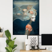 *~* FD2 23  Water Goddess Fantasy Sea Mermaid  Poster (Heimbüro)