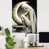 FD2 29 Enchanted Crescent Moon Goddess Poster (Heimbüro)