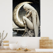 FD2 29 Enchanted Crescent Moon Goddess Poster (Küche)