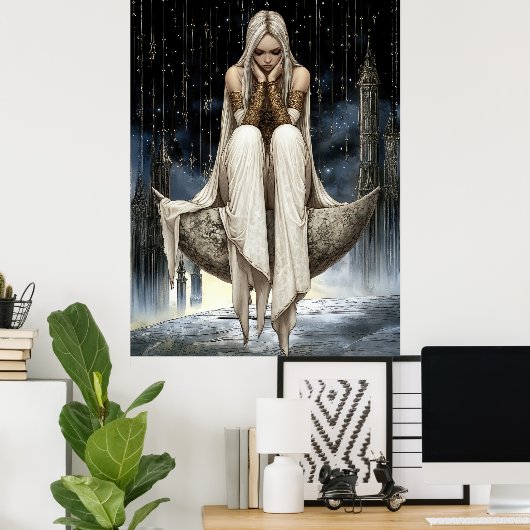 FD2 32 Enchanted Crescent Moon Goddess Poster (Heimbüro)