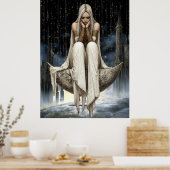 FD2 32 Verzauberte Halbmond-Göttin Poster (Küche)
