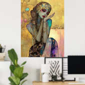 *~* FD2 34 Ornate Nouveau Fantasy Ethereal Woman  Poster (Heimbüro)