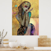 *~* FD2 34 Ornate Nouveau Fantasy Ethereal Woman  Poster (Küche)