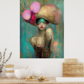 *~* FD2 35 Ornate Nouveau Fantasy Ethereal Woman  Poster (Küche)