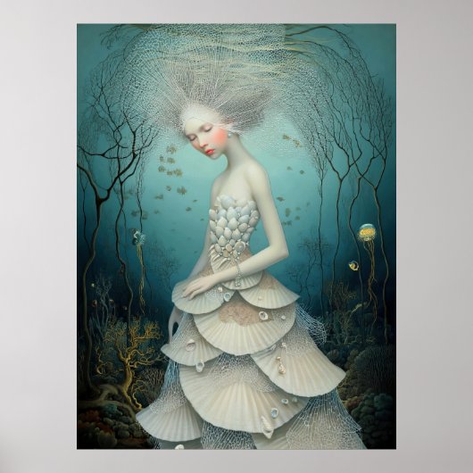 *~* FD2 3 Wassergöttin Fantasy Meer Nixe Poster (Vorne)