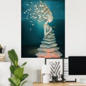 *~* FD2 5 Wassergöttin Fantasy Meerjungfrau Poster (Heimbüro)