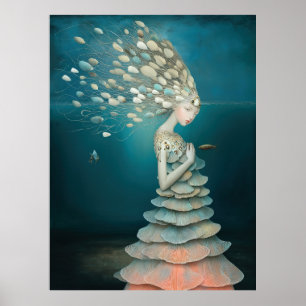 *~* FD2 5 Wassergöttin Fantasy Meerjungfrau Poster
