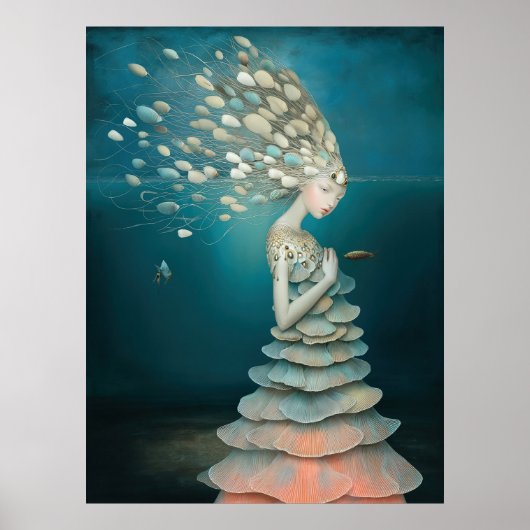 *~* FD2 5 Wassergöttin Fantasy Meerjungfrau Poster (Vorne)