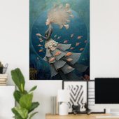 *~* FD2 7 Wassergöttin Fantasy Meerjungfrau  Poster (Heimbüro)