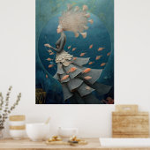 *~* FD2 7 Wassergöttin Fantasy Meerjungfrau  Poster (Küche)