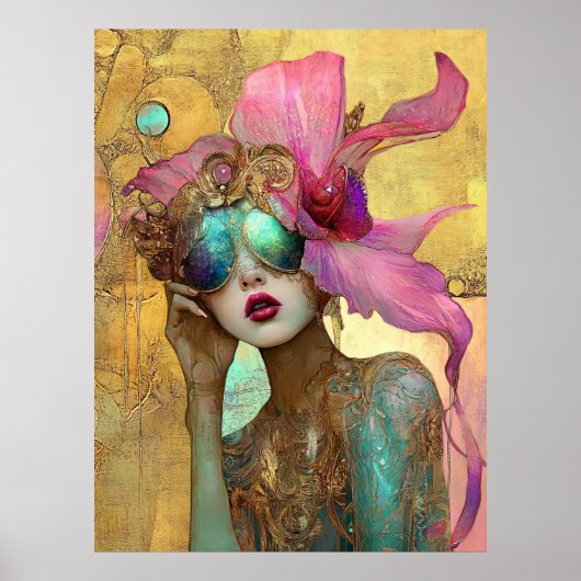 *~* FD2 8 Ornate Nouveau Fantasy Ethereal Woman  Poster (Vorne)