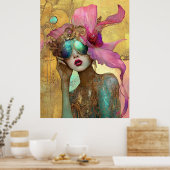 *~* FD2 8 Ornate Nouveau Fantasy Ethereal Woman  Poster (Küche)