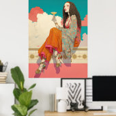 ^~* FD2 Bohemisch Boho Cocktail Glam Frau 13 Poster (Heimbüro)