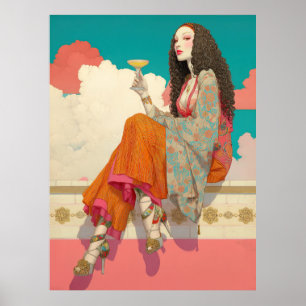 ^~* FD2 Bohemisch Boho Cocktail Glam Frau 13 Poster