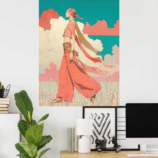 ^~* FD2 Bohemisch Boho Cocktail Glam Frau 8 Poster (Heimbüro)