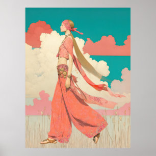 ^~* FD2 Bohemisch Boho Cocktail Glam Frau 8 Poster