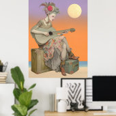 ^~* FD2 Bohemisch Boho Frau Gitarre 2 Poster (Heimbüro)