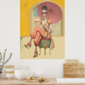 ^~* FD2 Boho Woman Apple Butterfly 45 Poster (Küche)