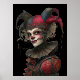FD2 Circus Clown Art 17 Vintag Retro Karneval Poster