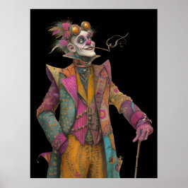 FD2 Circus Clown Art 18 Vintag Retro Karneval Poster