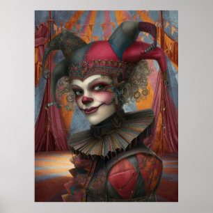 FD2 Circus Clown Art Vintag Retro Karneval 17 Poster