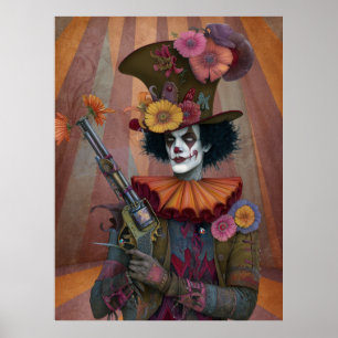 FD2 Circus Clown Art Vintag Retro Karneval 21 Poster