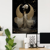 FD2 Enchanted 12 Crescent Moon Goddess Poster (Heimbüro)